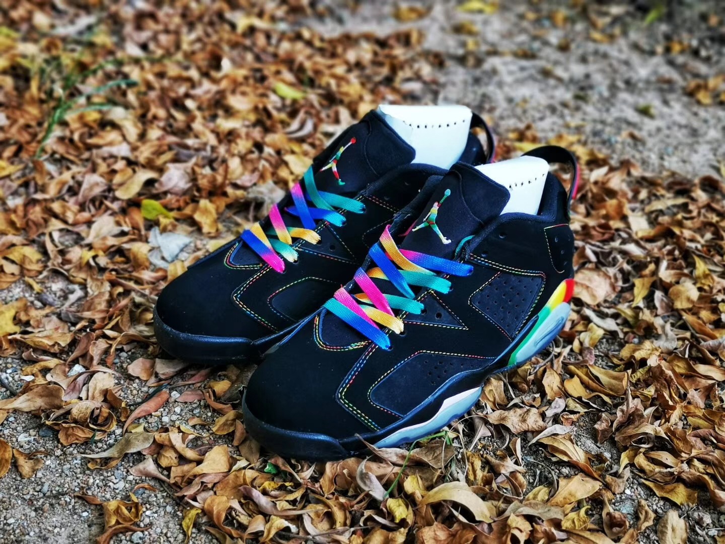 Air Jordan 6 Low Black Colorful Shoes